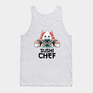 Sushi Chef Sushi Lovers Kawaii Food Japanese Anime Sushi Tank Top